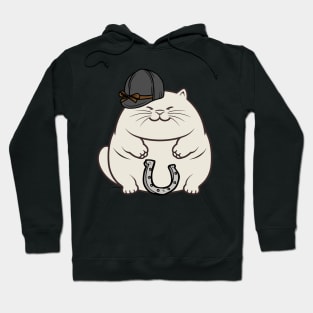 Funny fat cat is ready to ride a horse Hoodie